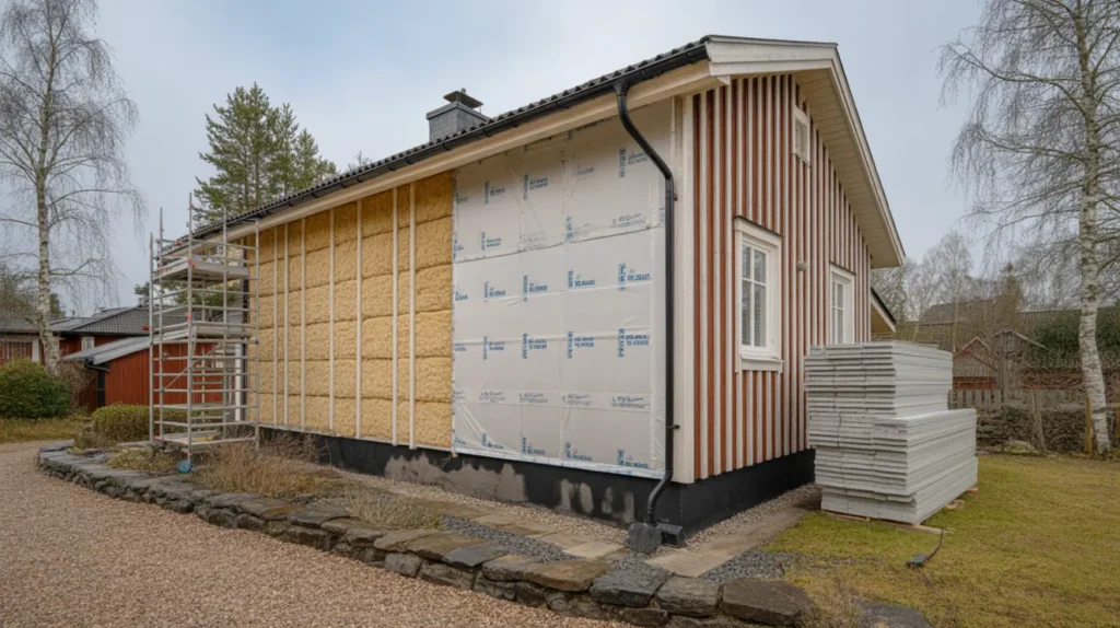 s nk energikostnaden med till ggsisolering av fasad ytterv gg metoder kostnad per m rot avdrag och terbetalningstid