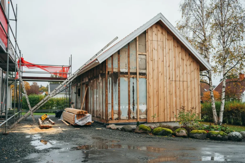 byta panel p huset tecken p r tskador r tt tr slag och smart v g till en h llbar fasad
